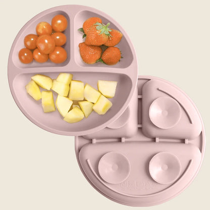 Anti-Flip Silicone Baby Plate with Suction Cup