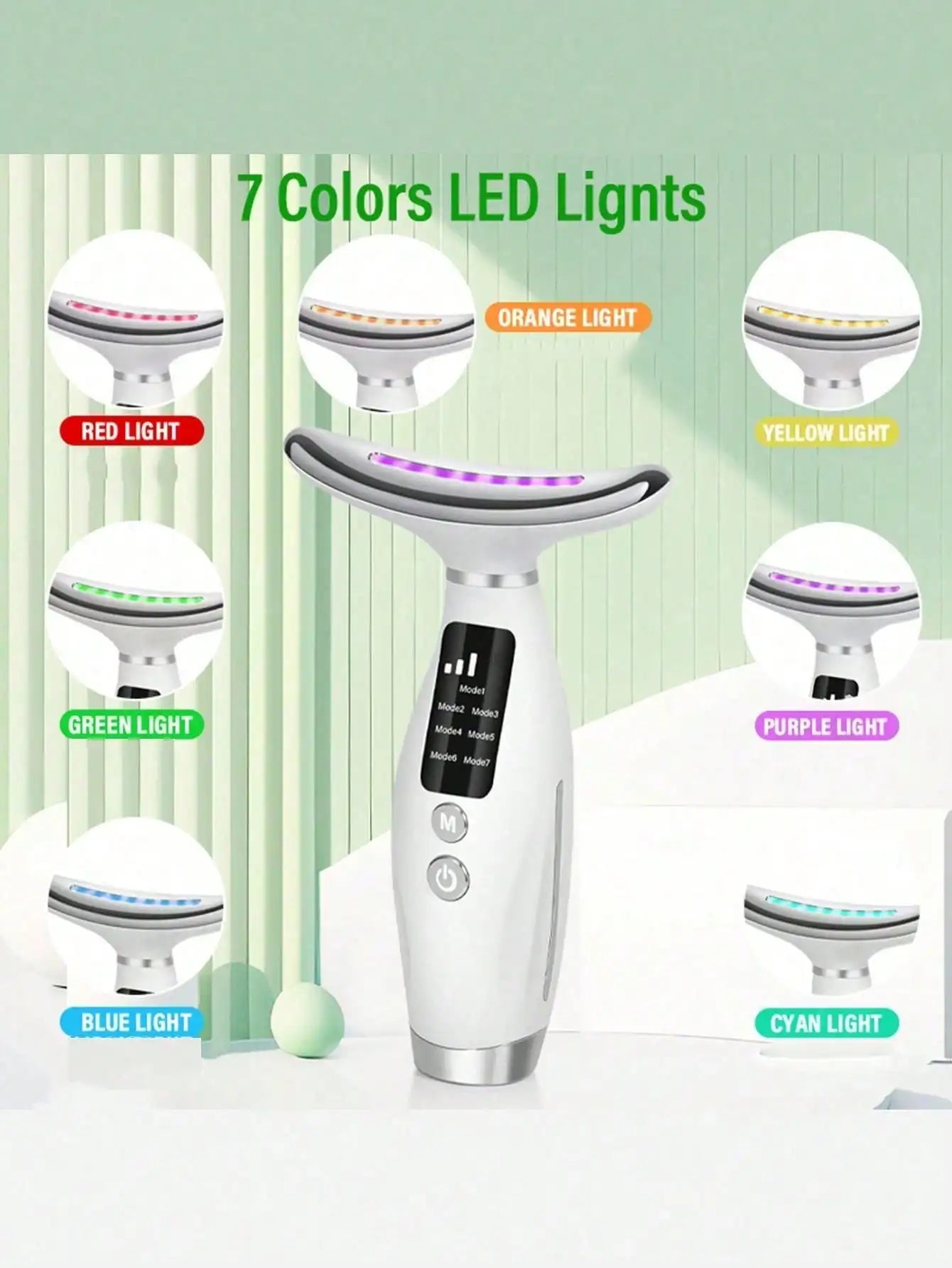 7 mode Light Therapy Facial Massager