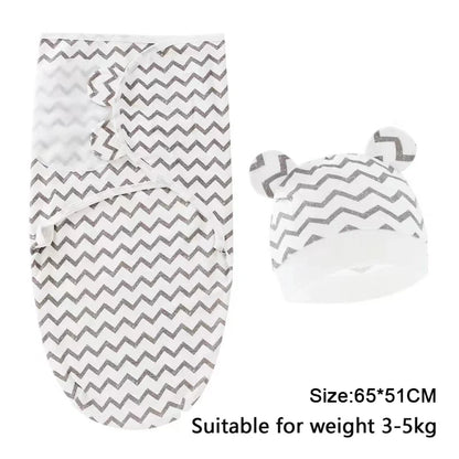 0-6m Baby Swaddle/Blanket and Hat Set