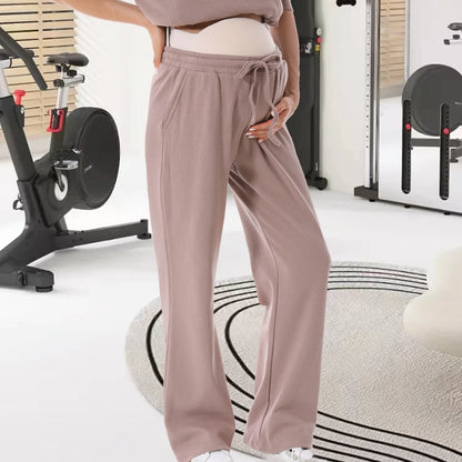 Cotton Breastfeeding Set - Maternity Nursing Sweatshirt & Pants for Pregnant & Postpartum Moms