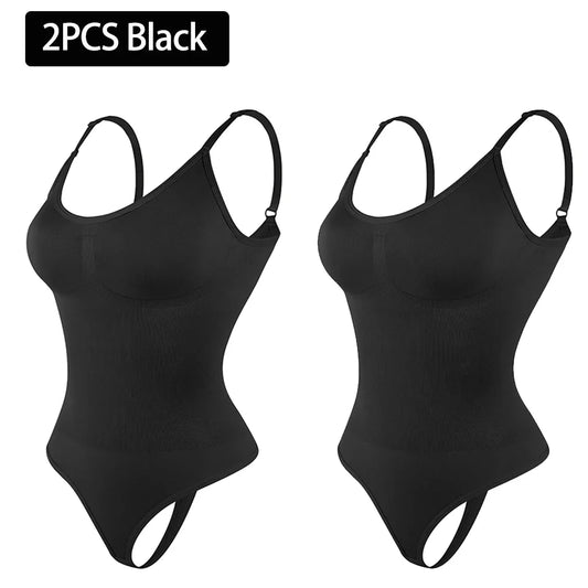 Women's Shape wear Body Suit Black 2 piece