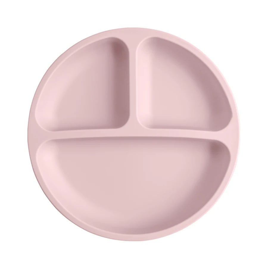 Anti-Flip Silicone Baby Plate with Suction Cup