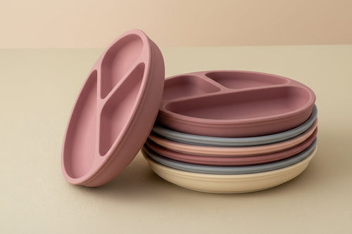 Anti-Flip Silicone Baby Plate with Suction Cup