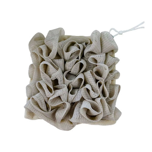 2-in-1 Exfoliating Bath Loofah Towel with Soap Pocket